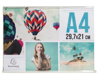 Slanted sign holder horizontal A4 clear