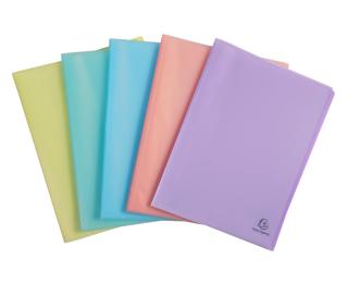 Protège-documents en polypropylène semi rigide Chromaline Pastel 60 vues - A4 - Couleurs assorties