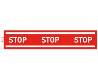 Panneau PVC adhésif antidérapant Bande stop 100 cm - Rouge