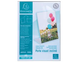 Folderhouder hellend A5 transparant - Transparant