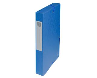 Archivbox aus Colorspan-Karton 600g, Rückenbreite 25mm, Gummizuverschluss, Rückenetikett, 25x33cm für DIN A4 - Farben sortiert