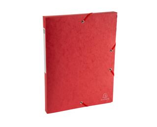 Boite de classement Exabox Dos 25mm Carte lustrée Scotten - A4 - Rouge