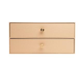 Caja con 2 cajones OfficeByMe 35,5x17x27 cm - Beige