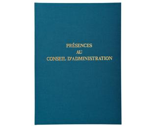 Registre 29,7x21cm - Présence Conseils d'Administration 100 pages. 