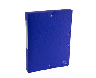 Boite de classement Exabox Dos 40mm Carte lustrée Scotten - A4 - Bleu