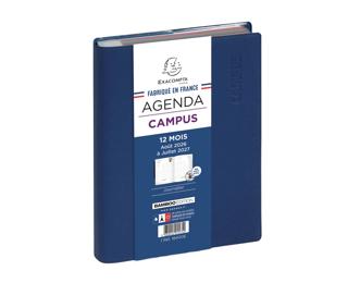 Agenda Forum Campus 12 x 17 cm Journalier Août 2026 à Juillet 2027 - Couleurs assorties