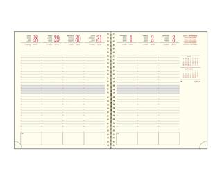 Recharge semainier SAD 22S 18.5 x 22.5 cm Septembre 2025 à Décembre 2026-16 mois.