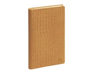 Agenda de poche Espace 17S Spiralé Baby Croco 9 x 17,5 cm Semainier Janvier à Décembre 2026 - Miel