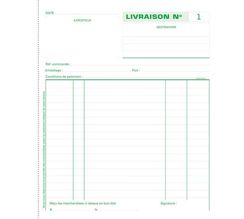 Doorschrijfpapier Leveringen 21x18cm - 50 bladen dupli - in folie per 5, foto 3 van 6