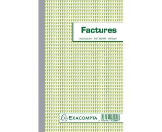 Facturen 21x13,5cm 50 blad doorschrijfpapier dupli Franstalig