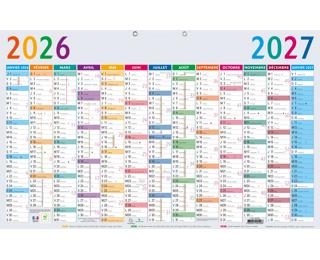 Calendrier Multicolore 13 mois 65 x 40,5 cm Annuel 2026 - Multicolore
