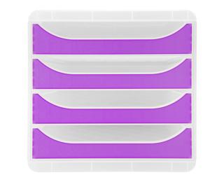 Schubladenbox Big Box, 4 offene Schubladen, Chromaline - Violett