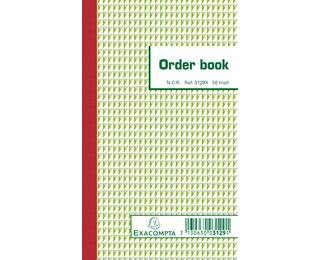 Orderbook gelijnd 17x10,5cm 50 blad doorschrijfpapier tripli