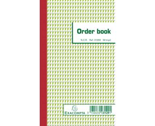 Orderbook gelijnd 17x10,5cm 50 blad doorschrijfpapier tripli