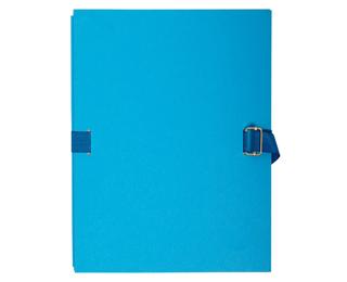 Chemise dos extensible papier 24x32cm - filmée par 5 - Bleu clair