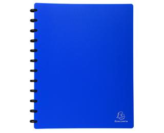 Showalbum met ringen en uitneembare tassen - harde PP - 30 tassen - 60 zichten - A4 - Blauw