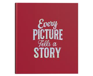 Fotoalb boek 60p zw 29x32 Lettres rood 