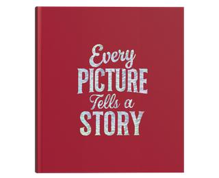 Album photos livre 60 pages noires Lettres - Rouge