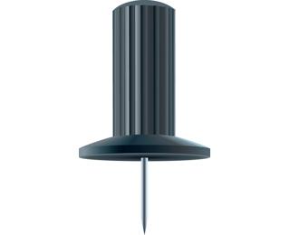 Blisterbox mit 25 Stück Pinnwandnadeln Papic, Ø10mm, Spitze 7mm - Schwarz