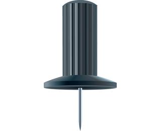 Boîte de 25 épingles Papic - Hauteur de pointe 7mm - 10mm de diamètre - Noir
