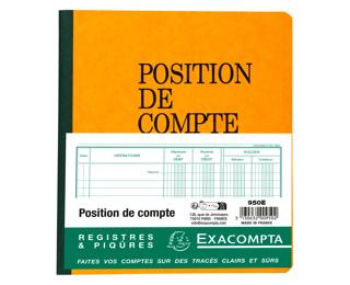 Piqûre position de compte 21x19cm 80 pages 