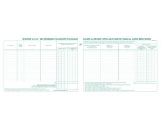 Speciale registers Garagisten - Tweedehandsvoertuigen binnenland & export - vergelijkingsregisters achteraan - Franstalig - 80 blad
