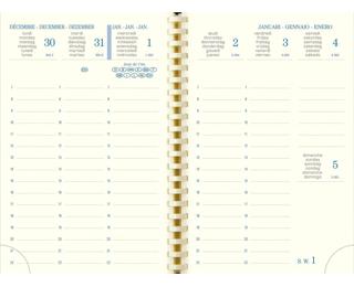 Recharge semainier SAD 13S 9 x 13 cm Septembre 2025 à Décembre 2026 - 16 mois.