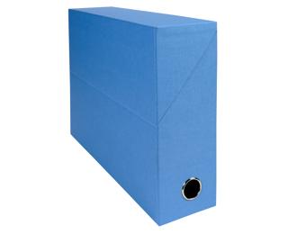 Boite transfert Dos 90mm papier toilé - Bleu clair