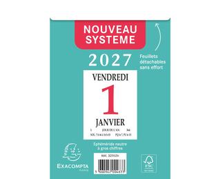 Bloc éphéméride neutre seul 9,2x13,3cm - 2027 