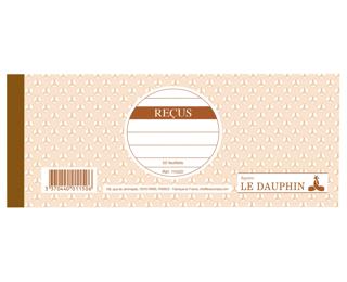 Carnet à souche 89X210 Recus 50 feuillets - Avoine