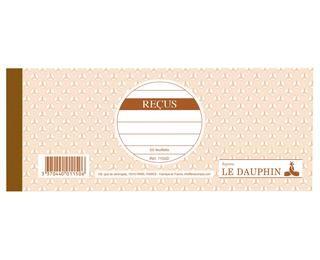 Carnet à souche 89X210 Recus 50 feuillets - Avoine