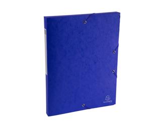 Boite de classement Exabox Dos 25mm Carte lustrée Scotten - A4 - Bleu