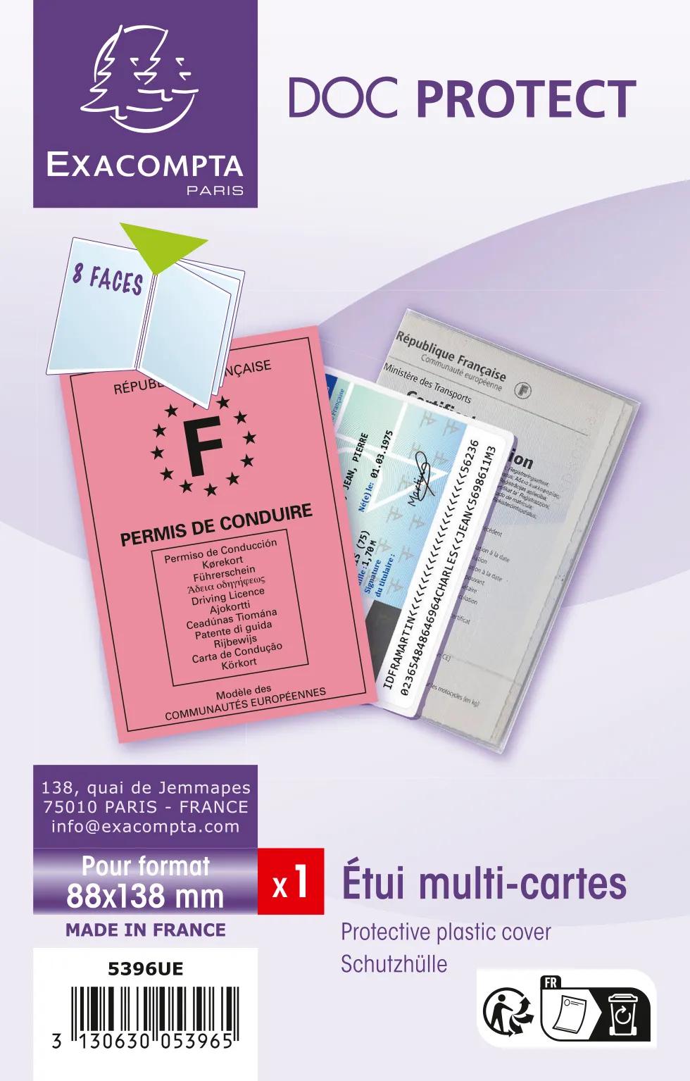 Étuis De Protection Exacompta - 50 Pièces - Format A4 (24x32 Cm) - PVC Transparent 20/100ème - 2