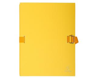 Expanding spine folder with flap on the bottom tinted paper - A4 - Yellow