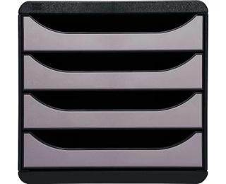 Module de classement Big Box 4 tiroirs Metallic - Argent