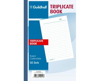 Guildhall Ruled Triplicate Book - White