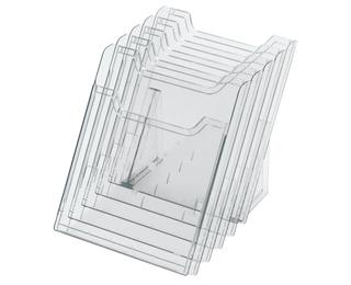 Verticale folderhouder A4 transparant - Transparant