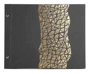 Schraubenalbum ARAMY 37x29 cm, 40 Seiten schwarz - Schwarz