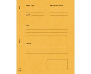 Pack of 25 printed legal folders Pour/Contre pressboard 25x32cm - Yellow