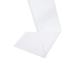 Soporte visual vertical inclinado A3 - Cristal