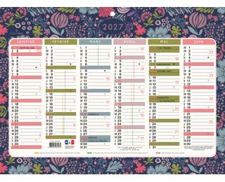Calendrier Mini Labo avec décor recto-verso 29,5 x 22 cm Semestriel 2027 - Visuel