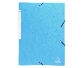 Chemises à élastiques carte lustrée 3 rabats monobloc - Turquoise