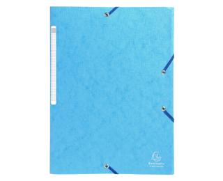Chemises à élastiques carte lustrée 3 rabats monobloc - Turquoise