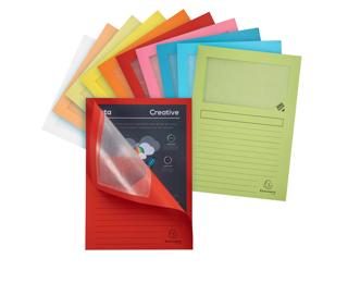 Pack of 100 window folders SUPER 160gsm - 22x31cm 