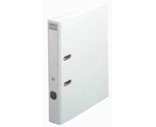Lever arch file flat packed with separate mechanism, PVC covering cardboard 50 mm spine - A4 size - White