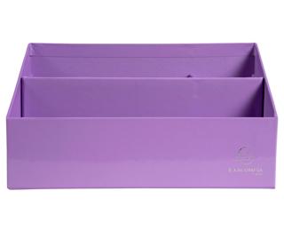 Trieur vertical / porte lettres 3 compartiments carton Aquarel - Mauve