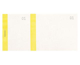 Bloc vendeur à bande couleur 100 feuillets double numérotage - Format 6,6x13,5 cm 