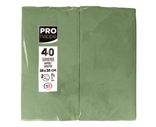 40 Napkins Wadding folded 1/8 38X38White