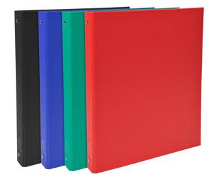 Classeur rembordé polypropylène 4 anneaux 30mm - A4 - Couleurs assorties