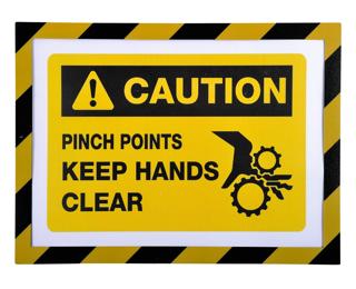 Magnetic document holder A4 - Black/yellow